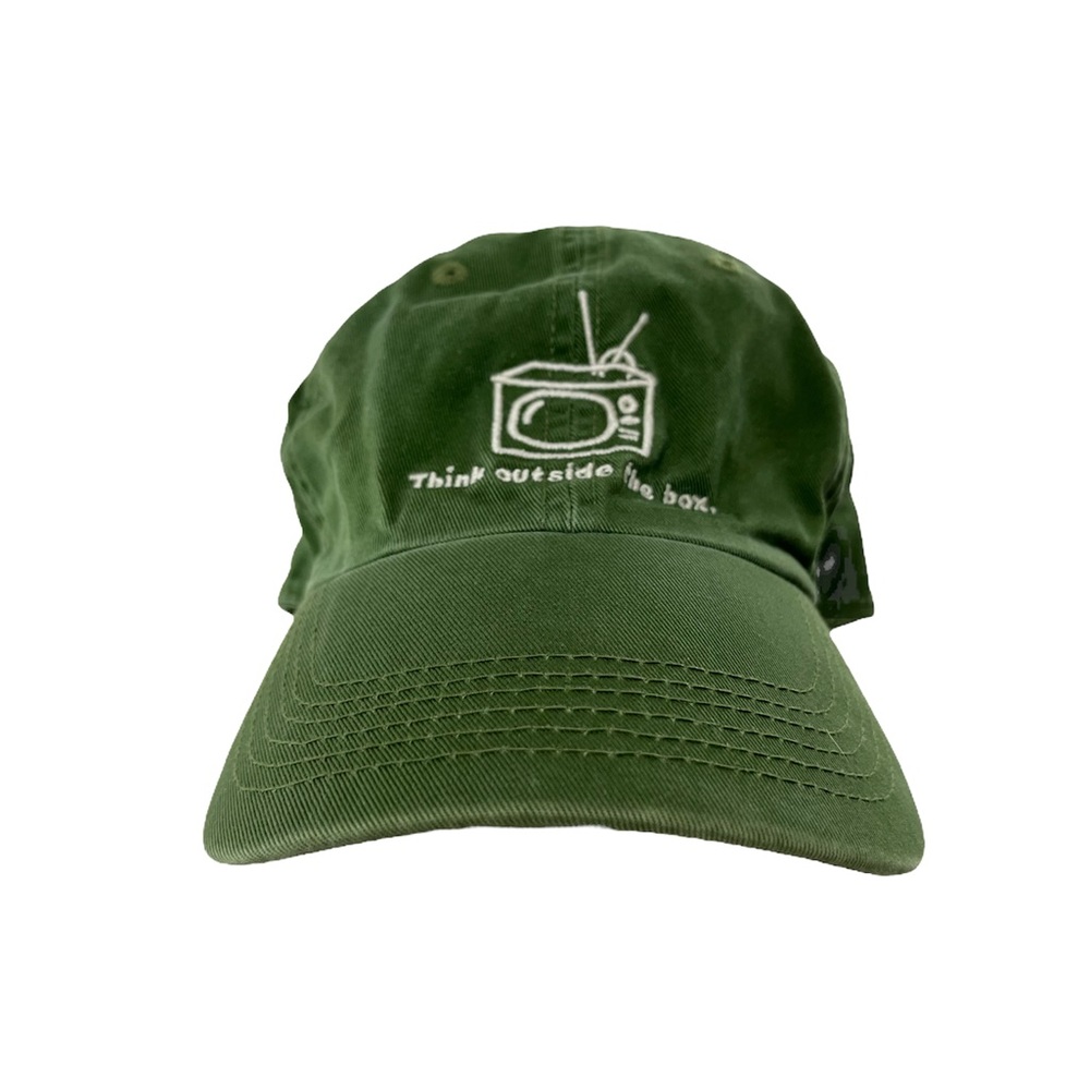 Life is good “ think outside the box “ kids green cap 4-6y old